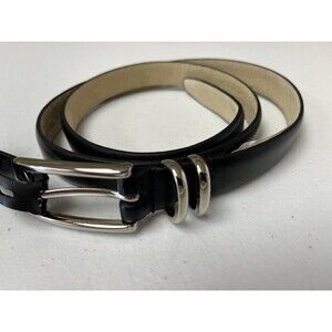 Bay Studio - Women’s Black Dress Belt - Genuine Leather - Classy Belt-Size Large